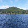 Alterbucht, Osthang und rechts im Bild das Hotel "Saalestrand"